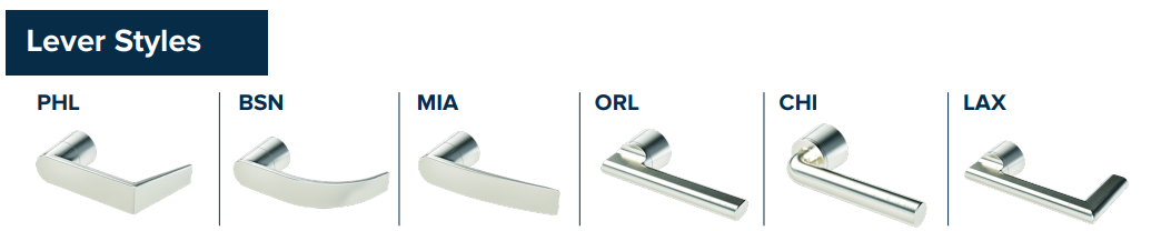 Lever Border What Lever Trim Styles are offered for Exit Devices?