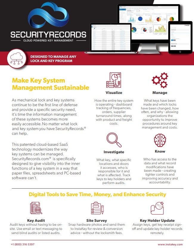 What is SecurityRecords Key Tracking software?